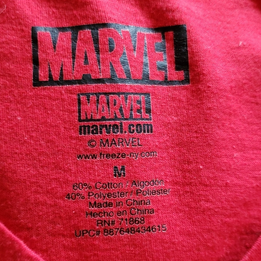 MARVEL Red V Neck Character T Shirt - Picture 4 of 4